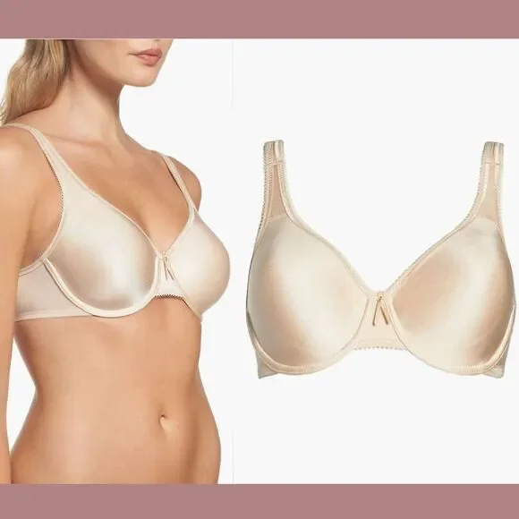 NEW $58 Wacoal [‎ 44DD ] Basic Beauty Seamless Underwire Bra Naturally Nude 6345